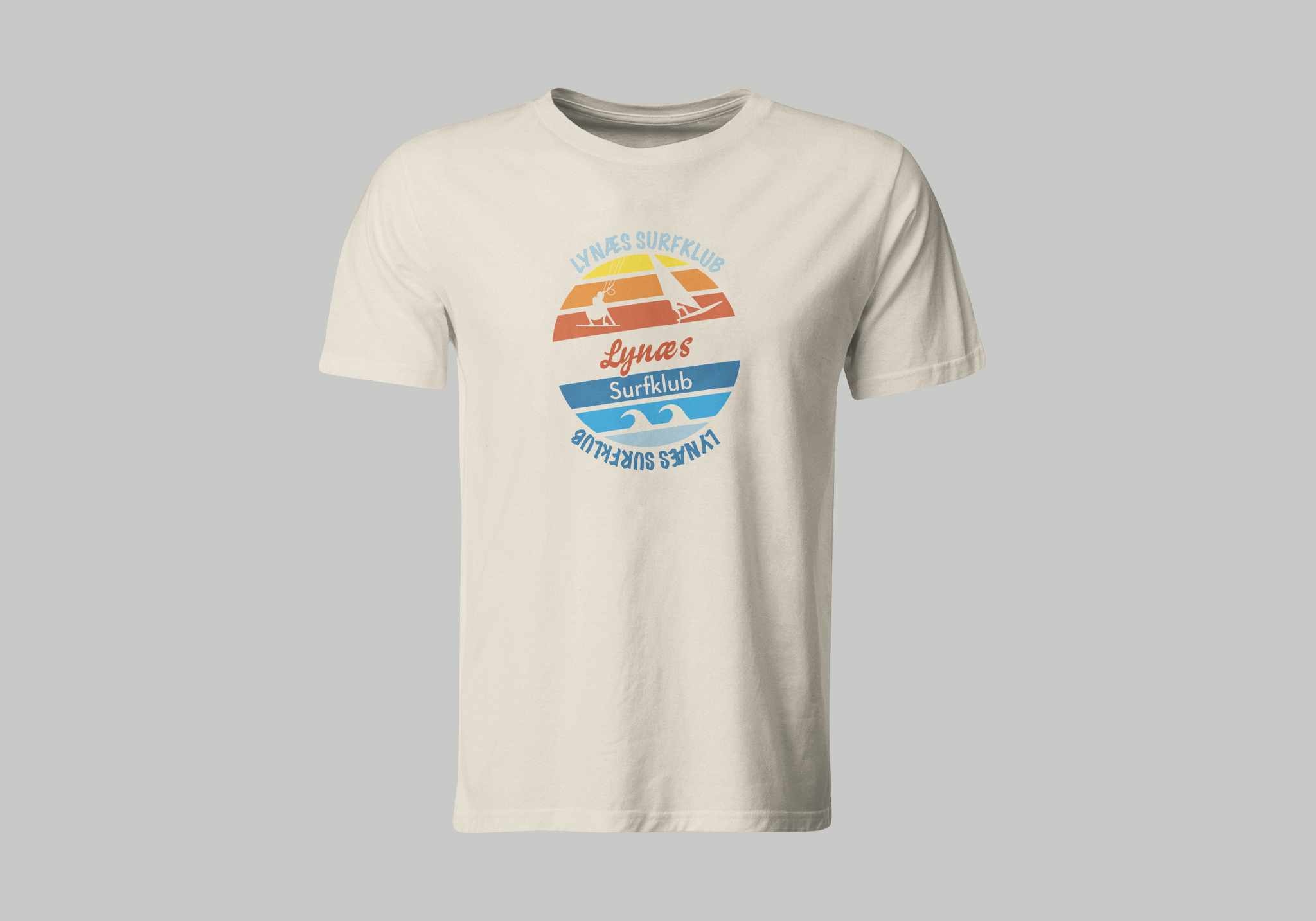 Lynæs surfklub logo t-shirt råhvid